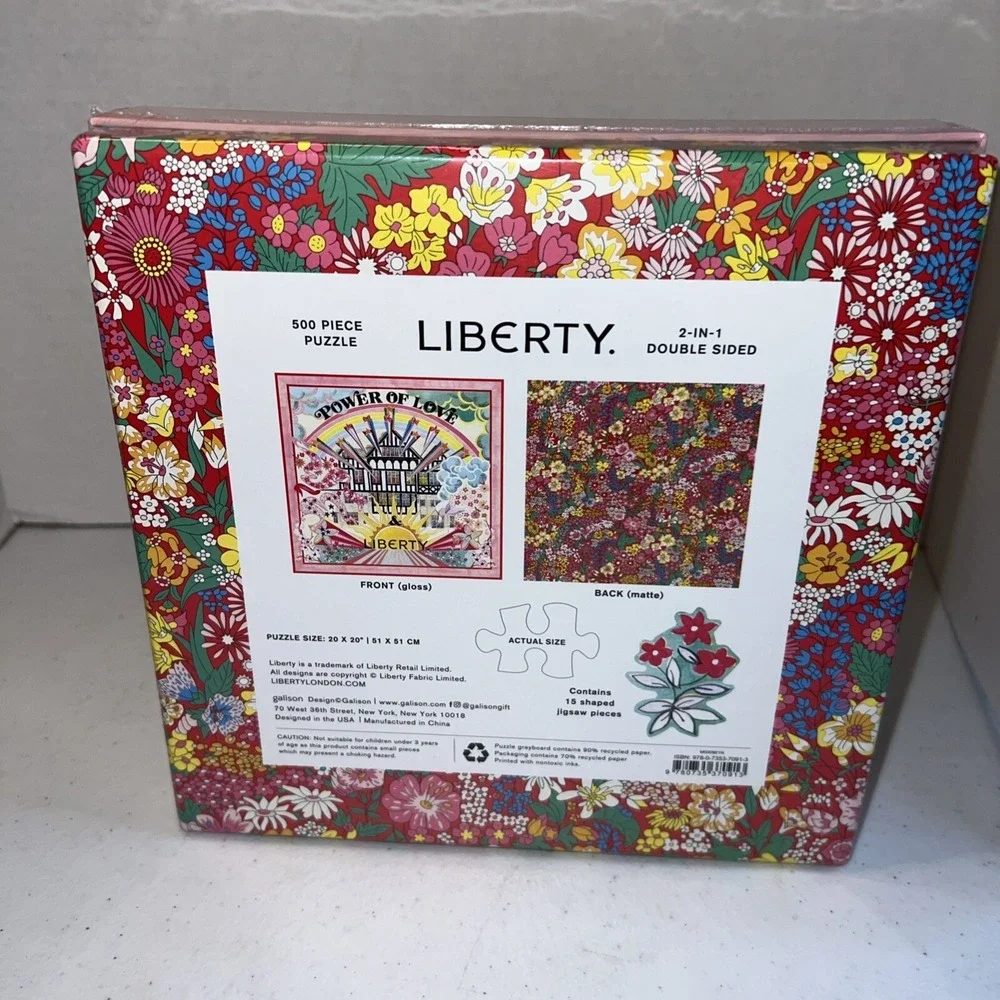 Liberty Of London Power of Love 500 Piece Double Sided Puzzle Size 20